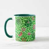 Jacobean Floral, Emerald en Lime Green Mok (Links)