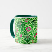 Jacobean Floral, Emerald en Lime Green Mok (Voorkant links)