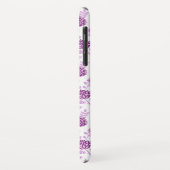 Jacobean Floral Herhaal Patroon Pinks op Wit Case-Mate iPhone Case (Achterkant/links)