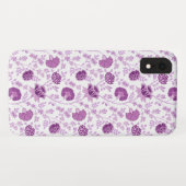 Jacobean Floral Herhaal Patroon Pinks op Wit Case-Mate iPhone Case (Achterkant (horizontaal))