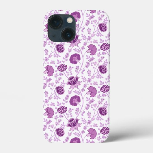Jacobean Floral Herhaal Patroon Pinks op Wit Case-Mate iPhone Case (Achterkant)