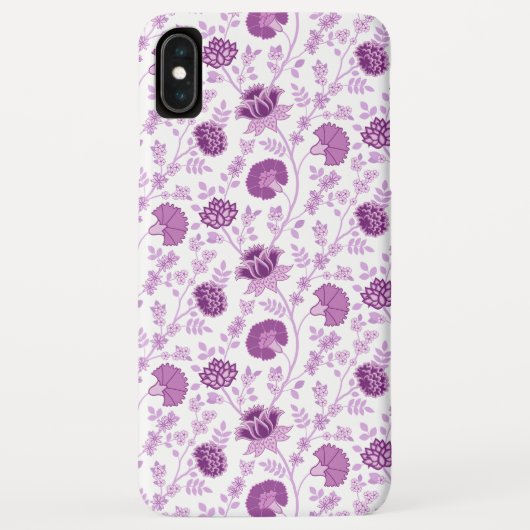 Jacobean Floral Herhaal Patroon Pinks op Wit Case-Mate iPhone Case (Achterkant)