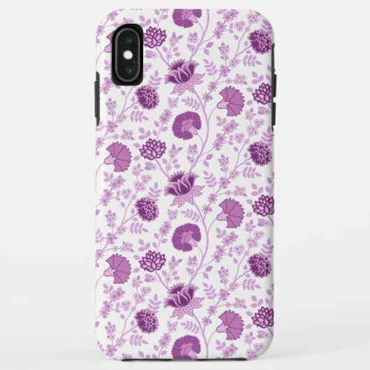 Jacobean Floral Herhaal Patroon Pinks op Wit Case-Mate iPhone Case (Achterkant)