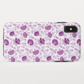 Jacobean Floral Herhaal Patroon Pinks op Wit Case-Mate iPhone Case (Achterkant (horizontaal))