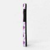 Jacobean Floral Herhaal Patroon Pinks op Wit Case-Mate iPhone Case (Achterkant/links)