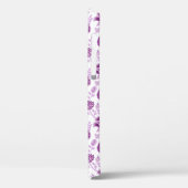 Jacobean Floral Herhaal Patroon Pinks op Wit Case-Mate iPhone Case (Achterkant / Links)