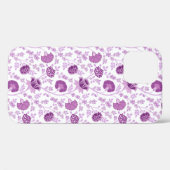 Jacobean Floral Herhaal Patroon Pinks op Wit Case-Mate iPhone Case (Achterkant (horizontaal))