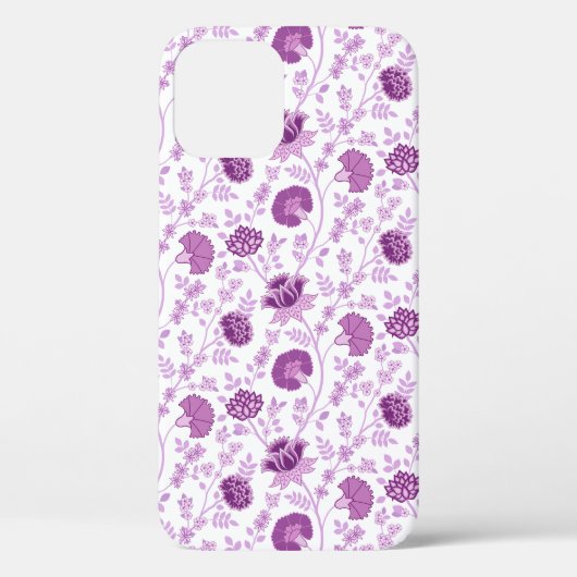 Jacobean Floral Herhaal Patroon Pinks op Wit Case-Mate iPhone Case (Achterkant)