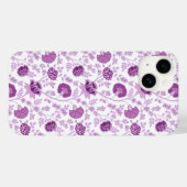 Jacobean Floral Herhaal Patroon Pinks op Wit Case-Mate iPhone Case (Achterkant (horizontaal))