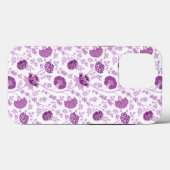 Jacobean Floral Herhaal Patroon Pinks op Wit Case-Mate iPhone Case (Achterkant (horizontaal))