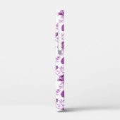 Jacobean Floral Herhaal Patroon Pinks op Wit Case-Mate iPhone Case (Achterkant / Links)