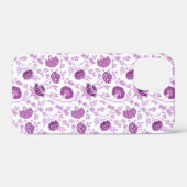 Jacobean Floral Herhaal Patroon Pinks op Wit Case-Mate iPhone Case (Achterkant (horizontaal))