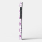 Jacobean Floral Herhaal Patroon Pinks op Wit Case-Mate iPhone Case (Achterkant / Links)