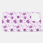 Jacobean Floral Herhaal Patroon Pinks op Wit Case-Mate iPhone Case (Achterkant (horizontaal))