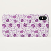 Jacobean Floral Herhaal Patroon Pinks op Wit Case-Mate iPhone Case (Achterkant (horizontaal))