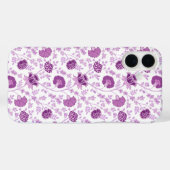 Jacobean Floral Herhaal Patroon Pinks op Wit Case-Mate iPhone Case (Achterkant (horizontaal))