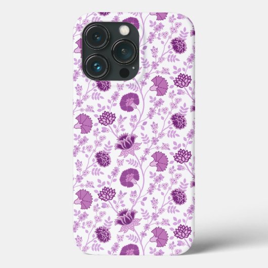 Jacobean Floral Herhaal Patroon Pinks op Wit Case-Mate iPhone Case (Achterkant)