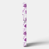 Jacobean Floral Herhaal Patroon Pinks op Wit Case-Mate iPhone Case (Achterkant / Links)