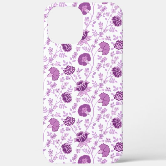 Jacobean Floral Herhaal Patroon Pinks op Wit Case-Mate iPhone Case (Achterkant)