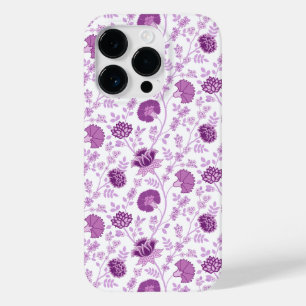 Jacobean Floral Herhaal Patroon Pinks op Wit Case-Mate iPhone 14 Pro Hoesje