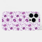 Jacobean Floral Herhaal Patroon Pinks op Wit Case-Mate iPhone Case (Achterkant (horizontaal))
