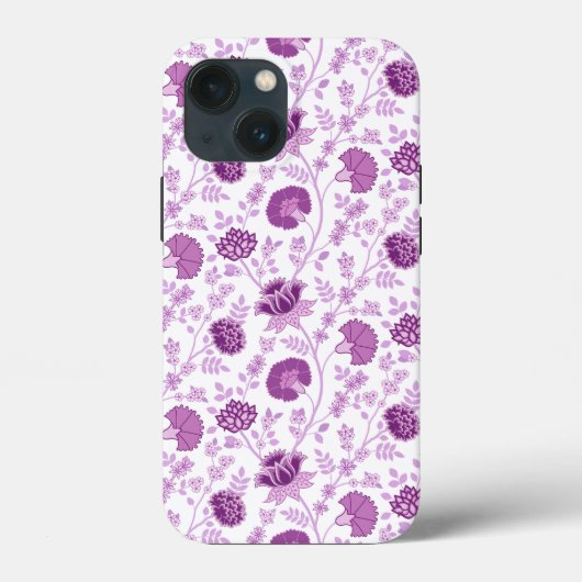 Jacobean Floral Herhaal Patroon Pinks op Wit Case-Mate iPhone Case (Achterkant)