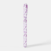 Jacobean Floral Herhaal Patroon Pinks op Wit iPhone 15 Case (Rechterkant)