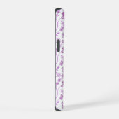 Jacobean Floral Herhaal Patroon Pinks op Wit iPhone 15 Case (Rechterkant)