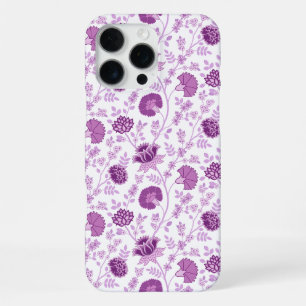 Jacobean Floral Herhaal Patroon Pinks op Wit iPhone 16 Pro Max Hoesje