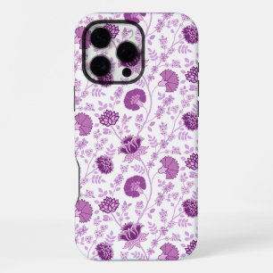 Jacobean Floral Herhaal Patroon Pinks op Wit iPhone 16 Pro Max Hoesje