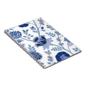 Jacobean Floral LG Pattern Blues on White Notitieboek (Rechterzijde)