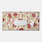 Jacobean Floral LG Pattern Reds Pinks Gold Cream Bureaumat (Keyboard & Muis)