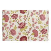 Jacobean Floral LG Pattern Reds Pinks Gold Cream Kussensloop (Achterkant-Links)