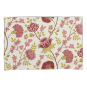 Jacobean Floral LG Pattern Reds Pinks Gold Cream Kussensloop (Voorkant-Rechts)