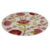 Jacobean Floral LG Pattern Reds Pinks Gold Cream Snijplank (Hoek)