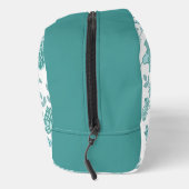 Jacobean Floral Lg Pattern Teals op wit Toilettasje (Rechts)