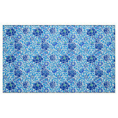 Jacobean Floral, Navy en Cerulean Blue Stof (Fat Quarter)