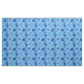Jacobean Floral, Navy en Cerulean Blue Stof (Yard (91,4 cm))