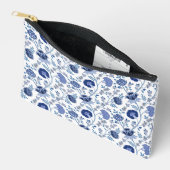 Jacobean Floral Patroon Blauw op Wit Etui (Open)