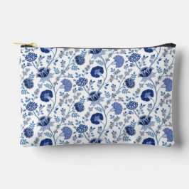 Jacobean Floral Patroon Blauw op Wit Etui
