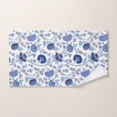 Jacobean Floral Pattern Blues op wit Bad Handdoek (Handdoek)