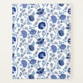 Jacobean Floral Pattern Blues op wit Planner (Achterkant)