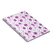 Jacobean Floral Pattern Pinks op wit Notitieboek (Rechterzijde)