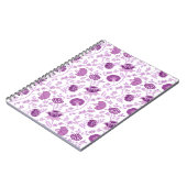 Jacobean Floral Pattern Pinks op wit Notitieboek (Linkerzijde)