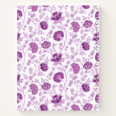 Jacobean Floral Pattern Pinks op wit Notitieboek (Achterkant)