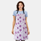 Jacobean Floral Pattern Pinks op wit Schort (Gedragen)