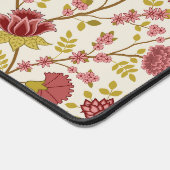 Jacobean Floral Pattern Reds Pinks Gold Cream Bureaumat (Hoek)