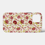 Jacobean Floral Pattern Reds Pinks Gold Cream Case-Mate iPhone Case (Achterkant (horizontaal))