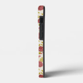 Jacobean Floral Pattern Reds Pinks Gold Cream Case-Mate iPhone Case (Achterkant / Links)