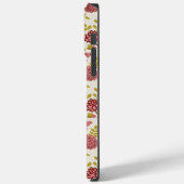 Jacobean Floral Pattern Reds Pinks Gold Cream Case-Mate iPhone Case (Achterkant / Links)